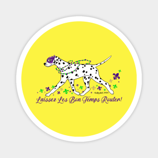 Mardi Gras Dalmatian Magnet